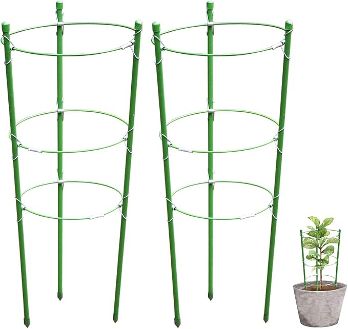 HsingsJ Soporte para plantas de jardín, anillos de apoyo para ...