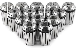 HOZLY 14PCS ER20 Spring Collet Set for CNC Engraving Milling Lathe Chuck Tool Size includes:1/16",3/32",1/8", 5/32",3/16",7/32", 1/4",9/32", 5/16",11/32",3/8",13/32",7/16",1/2"(ER20)