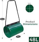 Crystals 46L Heavy Duty Garden Lawn Roller Galvanized Steel Scraper Bar view 5