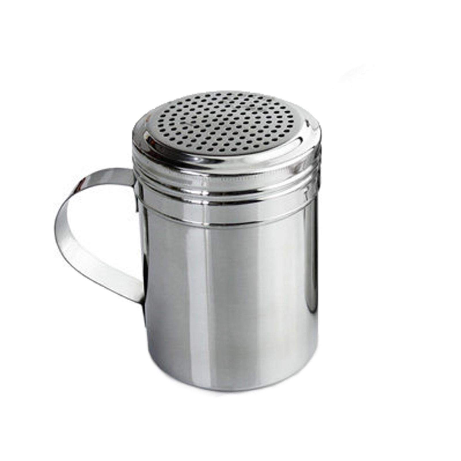 1/2pcs Powder Decorating Shaker Stainless Steel Spice Bottles Steel Powder Shaker with Handle Perfect for Chocolate, Cocoa, Sugar, Salt, And Flour Dusting ,Easy to Clean(size:1pc M( 6.8*8.8cm))