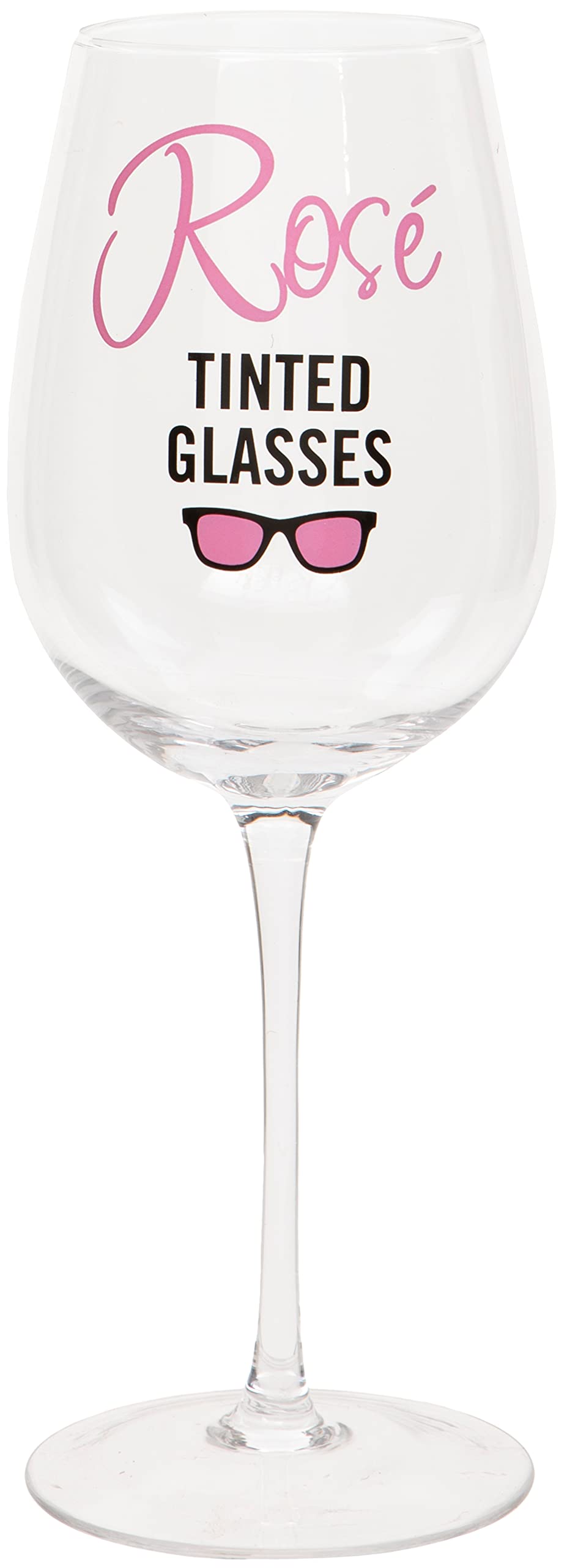 Maturi 'Rosé Tinted Glasses' Humorous Wine Glass, 420ml — image 1