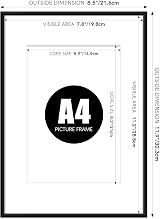 Hesmor A4 Aluminum Acrylic Picture Frame Black 8 x 12 Certificate Frame view 5