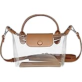 Corsiampoo Clear Stadium Bag, Small Crossbody Bags, PVC Handbags, Clear Bag for Concerts, Sports Event