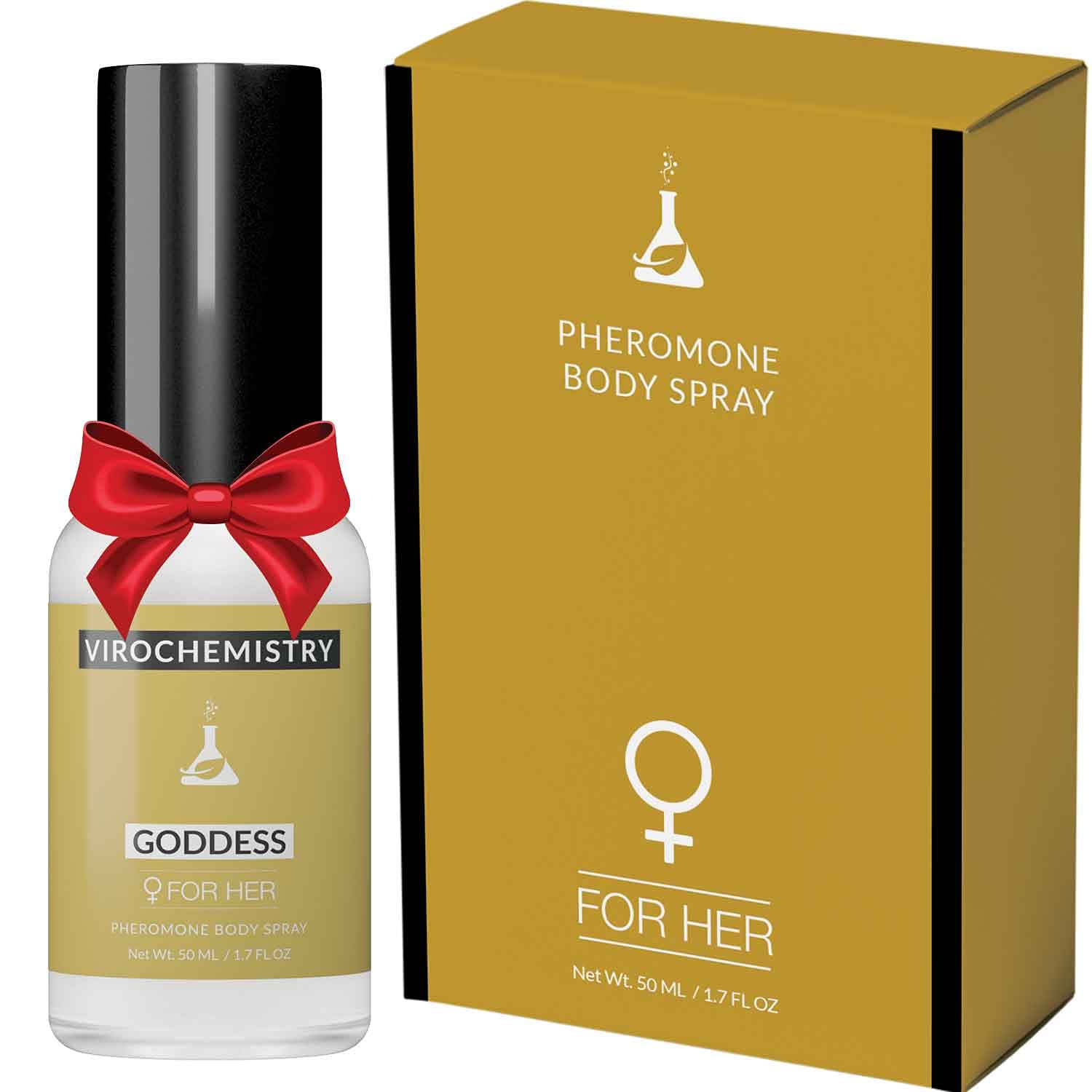 Pheromones For Women (GODDESS) Body Spray - Elegant, Ultra Strength Organic Human Pheromones Fragrance Body Spray 50mL - [Human Grade Pheromones to Attract Men]