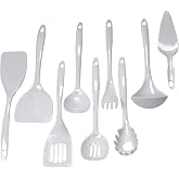 Chef Craft Basic Melamine Kitchen Tool and Utensil Set, 9 Piece Set, White