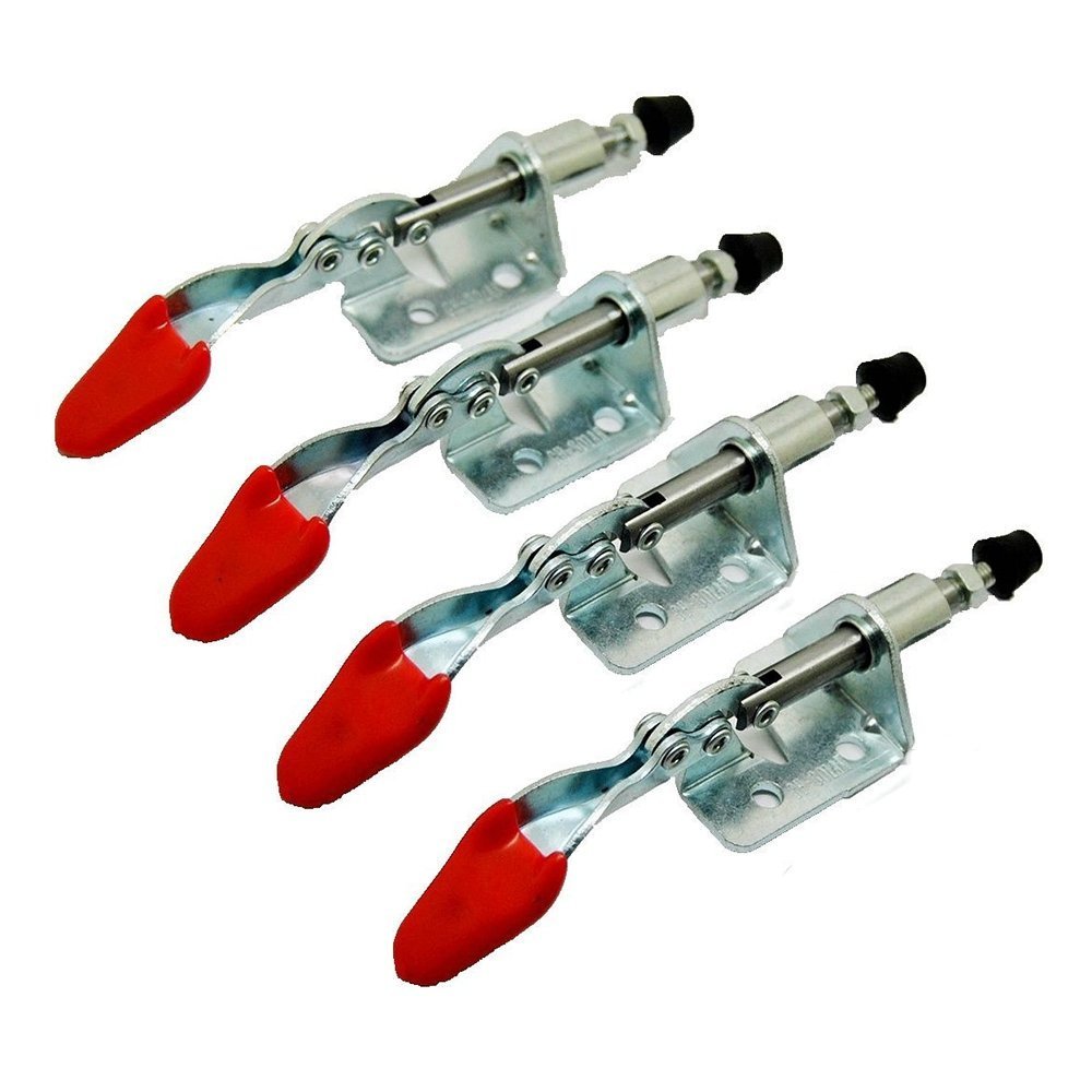 E-TING 4Pcs Toggle Clamp 301AM 99lbs Holding Capacity Stroke Push Pull Action Hand Tool Light Duty Toggle Clamp Tool