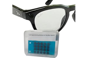 LVBOAT 20PCS LED Blocker Sticker for Ray-Ban Meta smart glasses accessories,gen2 Wayfarer,Skyler,Headliner,dispaly,Oakley Meta HSTN light cover blackout, Low adhesive to reapply stickers