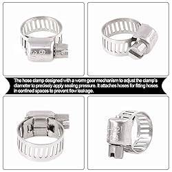Rustark 25-Pcs Adjustable [8 to 12mm] Range Worm