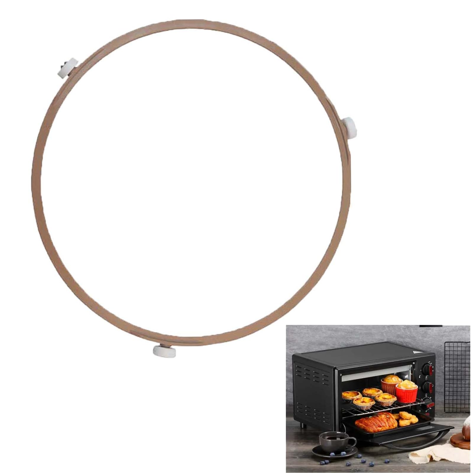 Photo 1 of 8.11-8.74 Inch Microwave Turntable Ring Microwave Roller Ring, Glass Plate Tray Support Holder, Replacement Inner Ring - for Microwave Oven Glass Turntable Plate(Roller Height 14 mm)