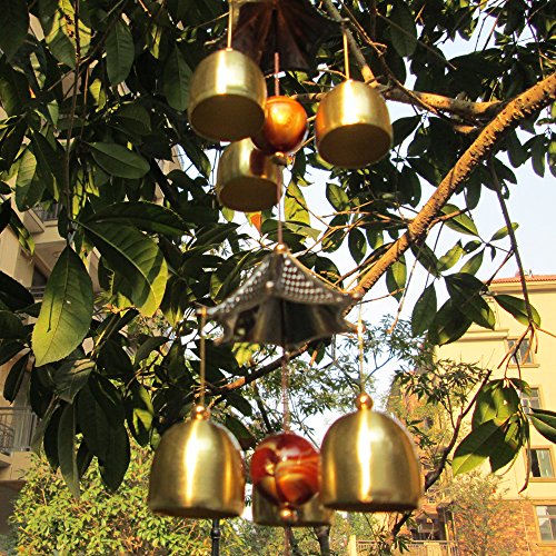 Sun Cling Great Sound Bronze Color Temple Bells Wind Chimes Windchimes
