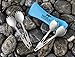 Tapirus Stainless Steel Classic Sporks Set of 4 - Save Space When Camping, Hiking or Backpacking - Heavy Duty Fire Proof Metal Tool - Long Handle, Reusable and Extra Light for Travel - with Case