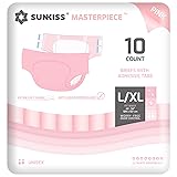 SUNKISS Masterpiece Adult Diapers with Tabs, Unisex