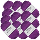 elann Soft Embrace DK Yarn | 10 Ball Bag | Purple Reign-11