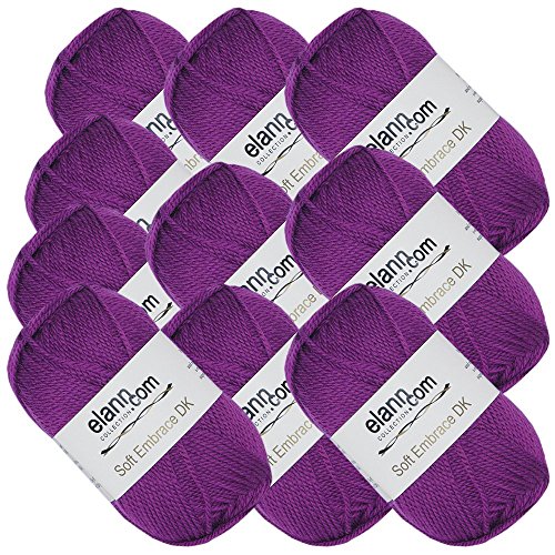 elann Soft Embrace DK Yarn | 10 Ball Bag | Purple Reign-11