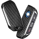 Genuine Carbon Fiber Remote Smart Key Fob Cover Case Protector for Latest 2023-2025 BMW 7 Series i5 i7 iX X1 X2 X3 X5 X6 X7 XM 530i 540i 760i 840i M60i M70 M5 M50i M60i M235 Alpina XB7