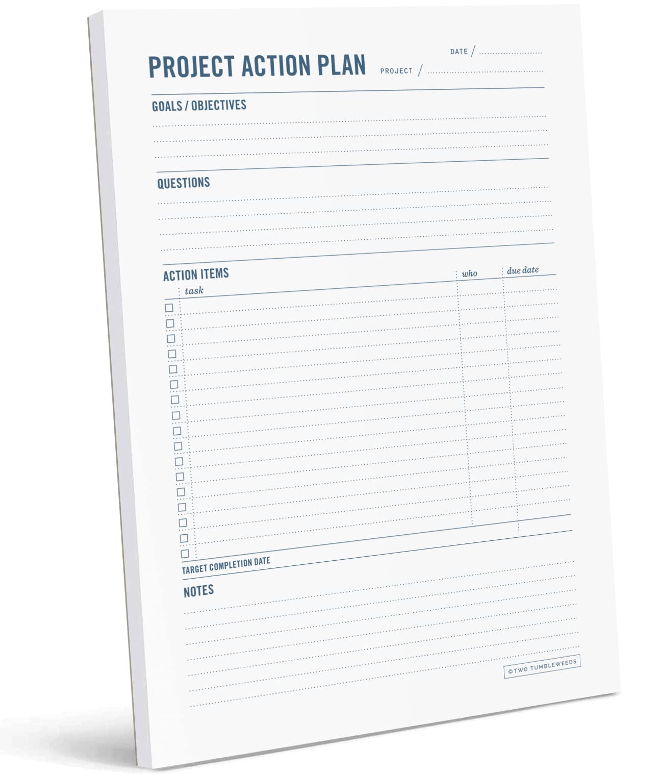 Mua Two Tumbleweeds Project Planner Notepad - 7 x 10” Planning Pad for ...