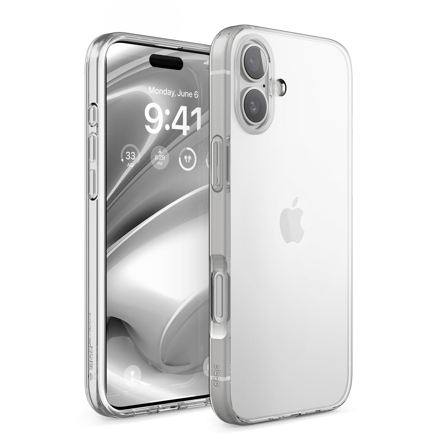 elago Hybrid Clear Case Compatible with iPhone 16 Plus Case Cover 6.7" - PC + TPU Hybrid Technology, Shockproof bumper, Raised Camera Protection, Durable Scratch-Resistant (Transparent)
