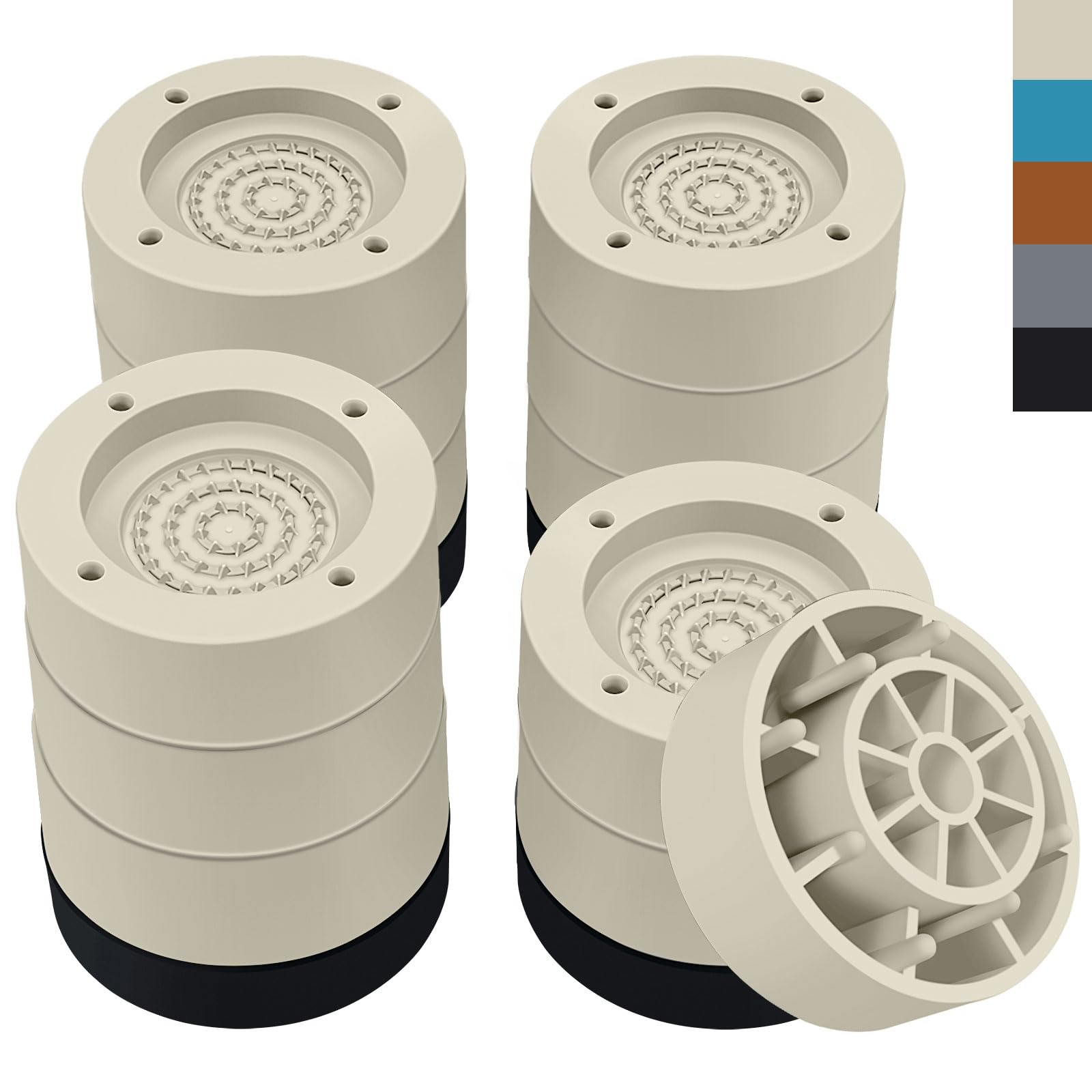 ANNKUT Furniture Risers 3 inch?Round Bed Risers Heavy Duty?Elevation in ...