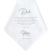 Father of the Bride Gift | Personalized Wedding Handkerchief | Wedding Gift for Dad from Daughter | For Happy Tears