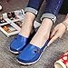 LabatoStyle Women’s Genuine Leather Flats Casual Moccasin Driving loafers Shoes (Royal Blue, 8.5 B(M) US)