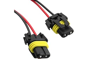 CCHRN 2 PCS Wire Harness Headlight Socket, 9005 9006 9012 HB3 HB4 Waterproof Female Wiring Harness Connector, Auto Wiring Cab