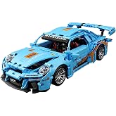 GOTIMON Blue Sports Car 911 Building Blocks Set Toy, Collectible MOC Car Model, Building Blocks for Adults and Kids (1288 PCS)
