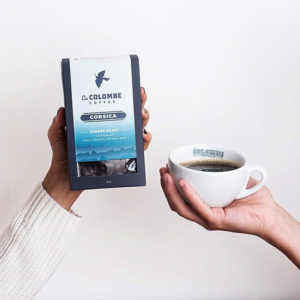 LA COLOMBE CORSICA DARK ROAST WHOLE BEAN COFFEE – 12 OUNCE, 1 PACK – NOTES OF BAKER’S CHOCOLATE, RED WINE & SPICES – FULL-BODIED, CHOCOLATEY, ROASTY COFFEE BEANS