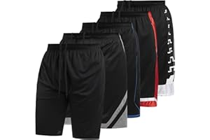 Ultra Performance 5 Pack Mens Shorts, Athletic Gym Shorts Workout Basketball Shorts for Men, SM - 5X