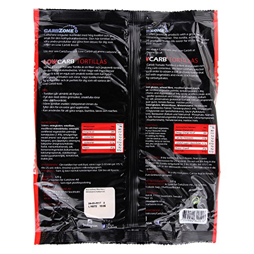 Low Carb Tortilla Tomato 320 g (Pack of 2) - CarbZone