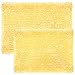 Sweet Home Collection Bath Set 2 Piece Butter Chenille Noodle Soft Luxurious Rugs Absorbent Non Slip Latex Back Microfiber Bathroom Mat, ((1) 17