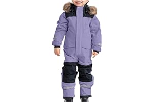 HLYSGO Kids Girls Boys Snow Suits One Piece Snowsuits Winter Warm Outdoor Ski Suits Waterproof Windproof Snowboard Jumpsuits