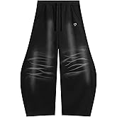 Aelfric Eden Baggy Barrel Sweatpants Womens Washed Wide Leg Sweatpants Drawstring Casual Comfy Lounge Pants