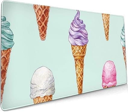 Amazon マウスパッド 大型 アイスクリーム お菓子 青 夏 背景ゲーミング デスクマット かわいい 防水性 耐久性 滑り止め 多機能 超大判 40cm 90cm おしゃれ Norain マウスパッド 通販