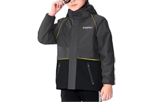 ENDIRAD Girls Boys Rain Jackets, Lightweight Waterproof Kids Rain Coats with Hood Windbreakers for Kids