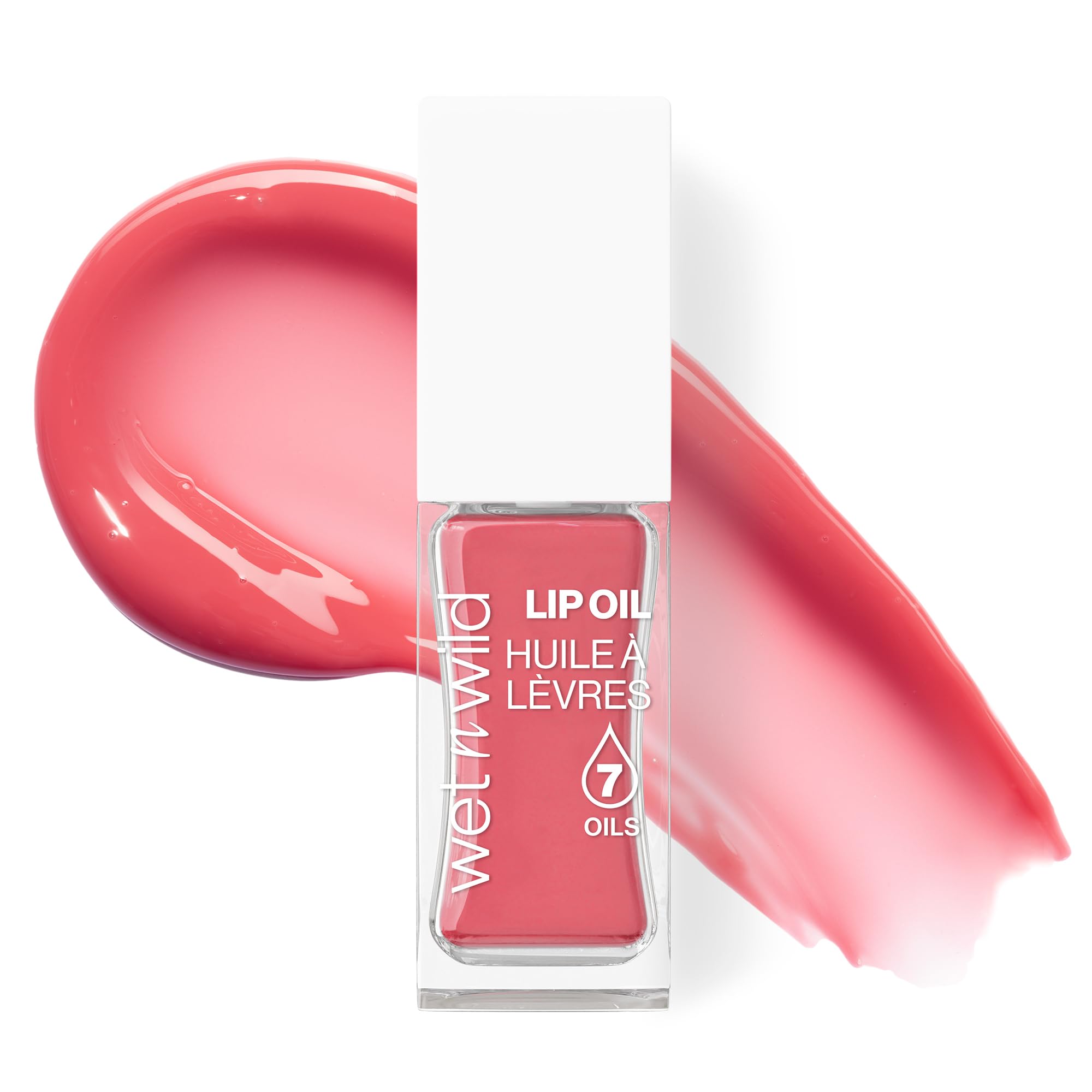 Wet n Wild Tinted Lip Oil, Nourishing & Non-Sticky Red Lip Gloss Powered by 7 Natural Oils, Lightweight Formula for Mirror-Like Glow Effect, Vintage Society Shade