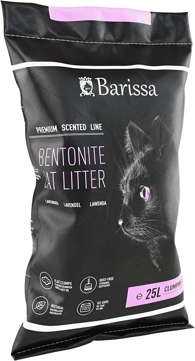 BARISSA Cat Litter Clumping Bentonite Lavender Scent Litter Ultra Low