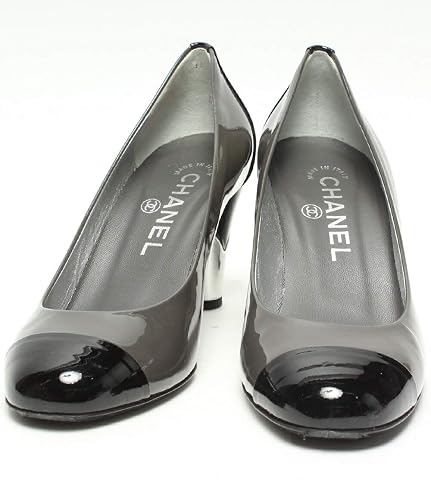 Amazon シャネル Size 35 M エラメルバイカラーパンプス