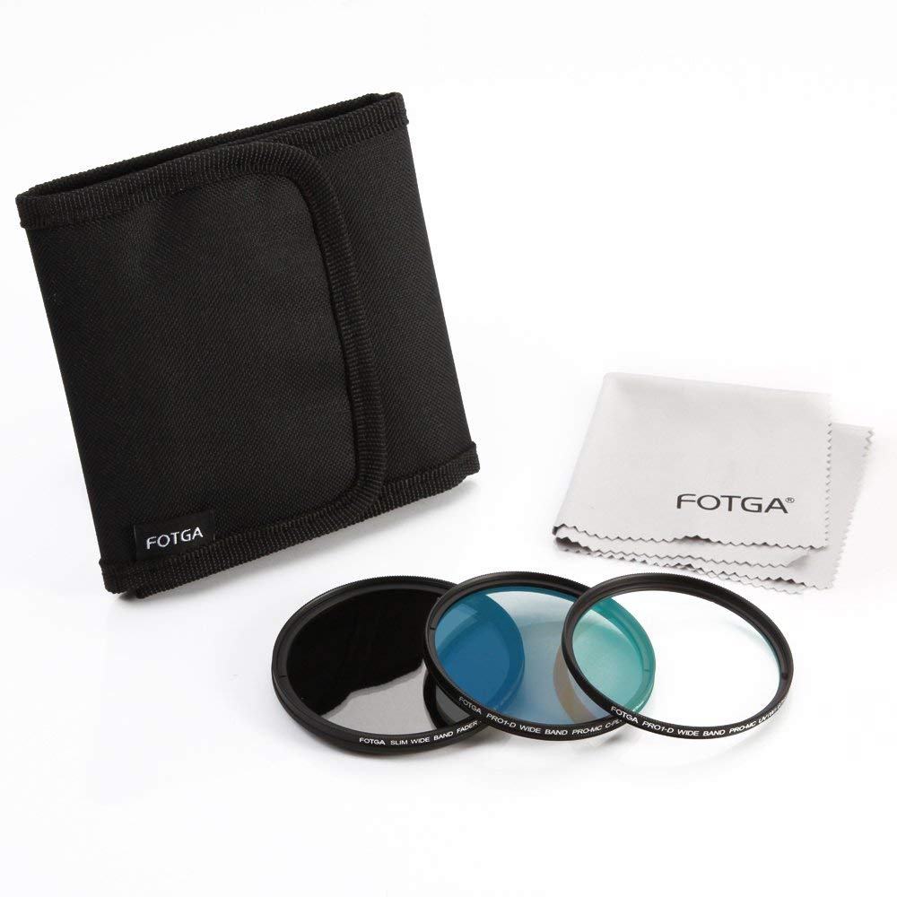 Fotga 82mm Slim Optical Glass Camera Lens Filter Kits (Variable ND2-ND400 ND Filter + MC UV Filter + MC CPL Filter) Fits for Canon Nikon Pentax DSLR Mirrorless Camera Lens