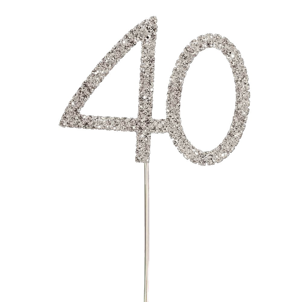 Sparkly Diamante Cake Topper Number 40 Sale Price