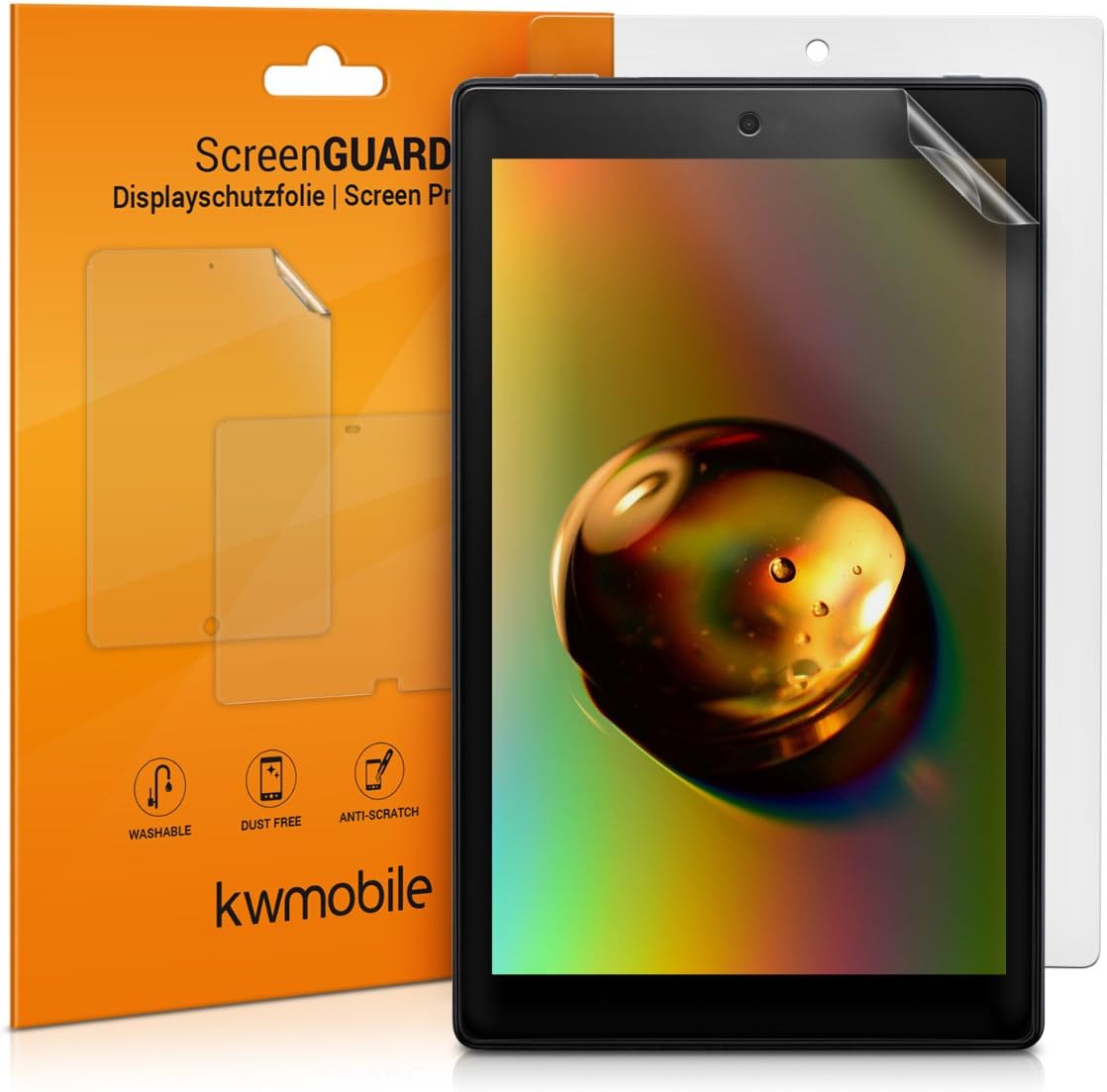 kwmobile Screen Protector Compatible with Amazon Fire HD 10 (2017/2019) Screen Protector - 2x Anti-reflective Matte Film for Tablet