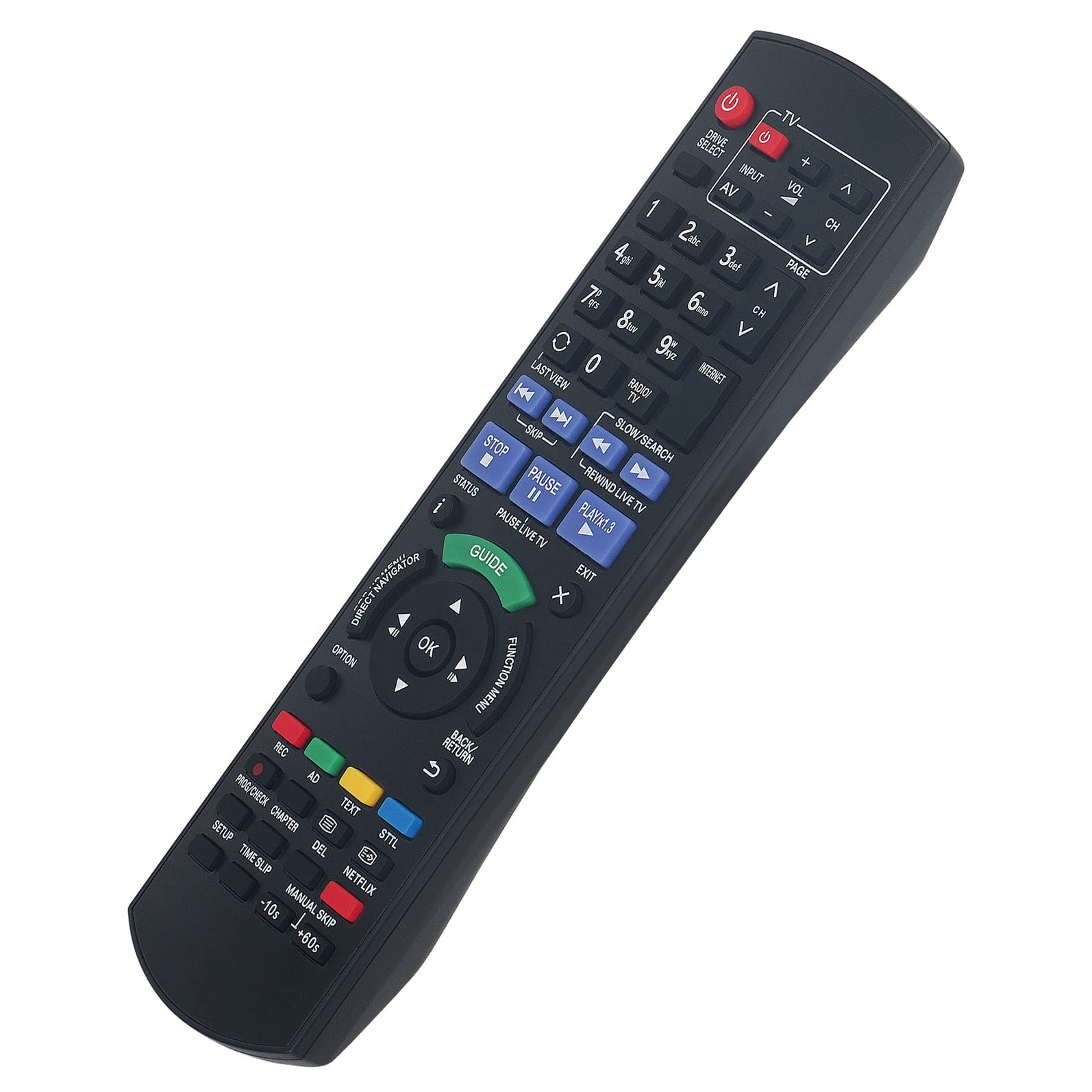 VINABTY Replaced Remote Fit for Panasonic Blu-ray Disc Player HDD Recorder 2in1 N2QAYB000763 N2QAYB000780