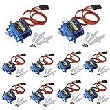 Ybee 10x Pcs SG90 Micro Servo Motor Mini SG90 9g Servo For RC Helicopter Airplane Car Boat Robot controls