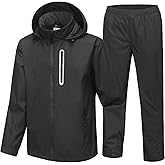 Men's Waterproof Golf Rain Suit Rain Gear Jacket and Pant Outdoor Lightweight Hooded Raincoat