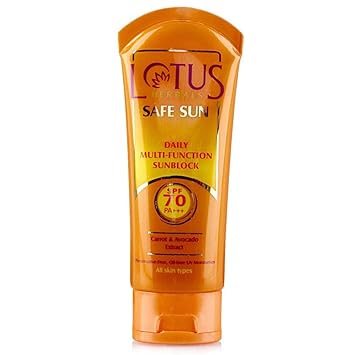 Lotus Herbals Safe Sun Daily Multi-Function Sunblock SPF70 Net Wet, 60g