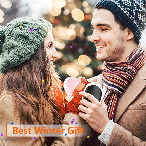 BESKAR Rechargeable Hand Warmers -7800 mAh Super Electric USB Hand Warmer & Power Bank, Reusable Portable Pocket Handwarmer, Long-Lasting Heating for Camping, Outdoor Sports, Winter Gift -Power Plus+