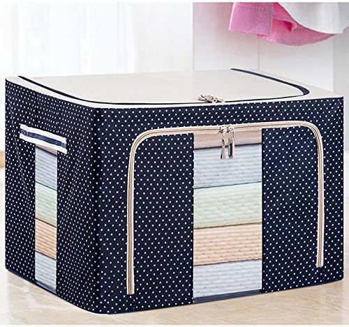 Storage Boxes, Wunsche 22 Liter Extra-large Foldable Storage Containers Fabric with See-through Window, Bouble Zippers, Oxford Fabric 600D Storage Bins Basket Orgnizer for Kids & Children Clothes