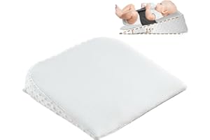Baby Wedge Pillow for Newborn 15x19x5 Double-Sided Anti Reflux Pillow for Baby with Fastening Tape Waist Belt & Zippered Cove