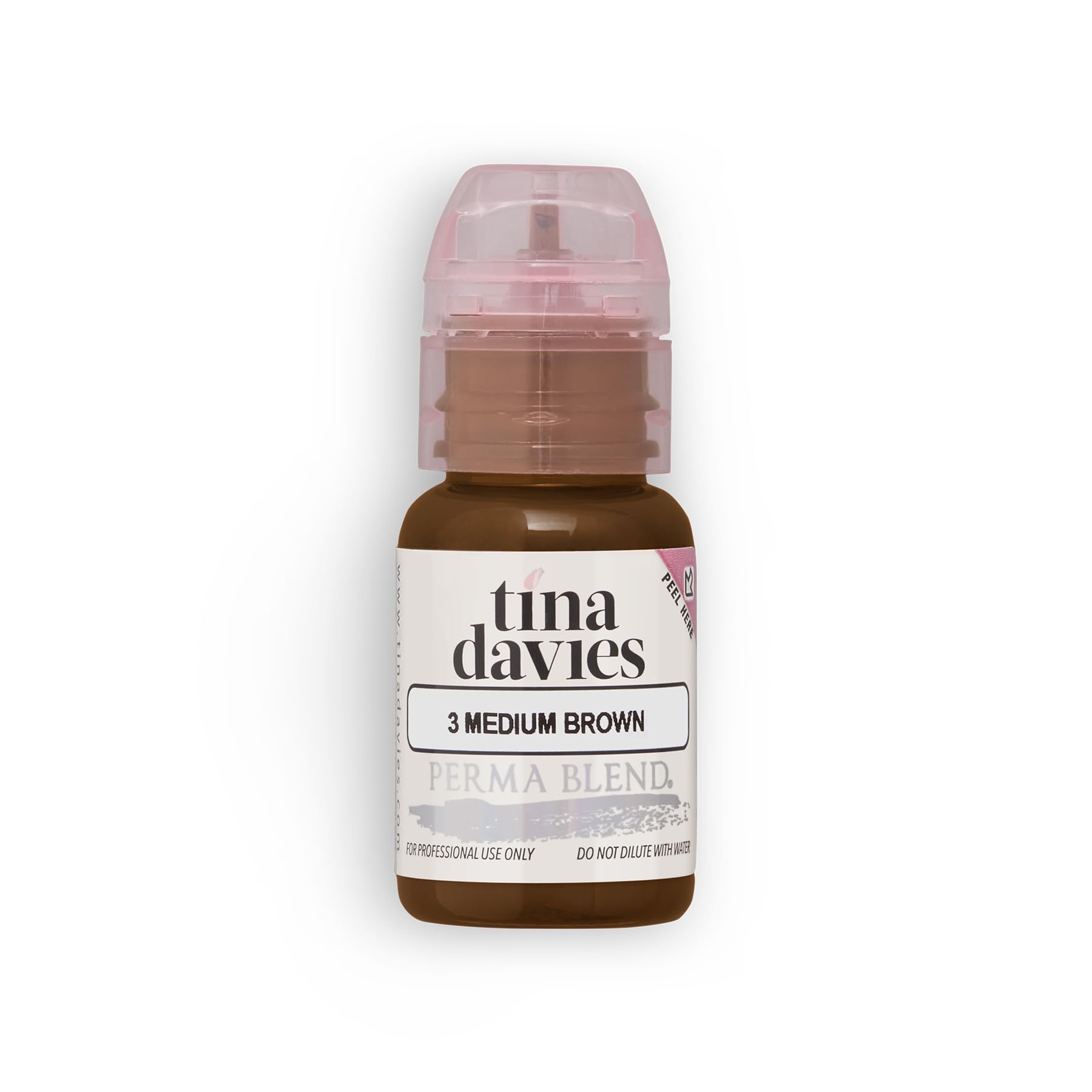 Tina Davies Professional X Perma Blend Brow Pigment - Permanent Eyebrow Makeup - Colours Heal True to Tone - High Retention - 15ml (Medium Brown)