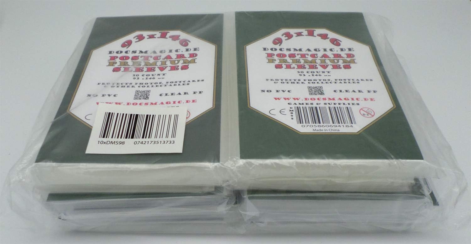 docsmagic.de 10 x 50 Premium Postcard Sleeves 93 x 146 - Foto, 10 Packs Premium, Postcard - 93 x 146 mm