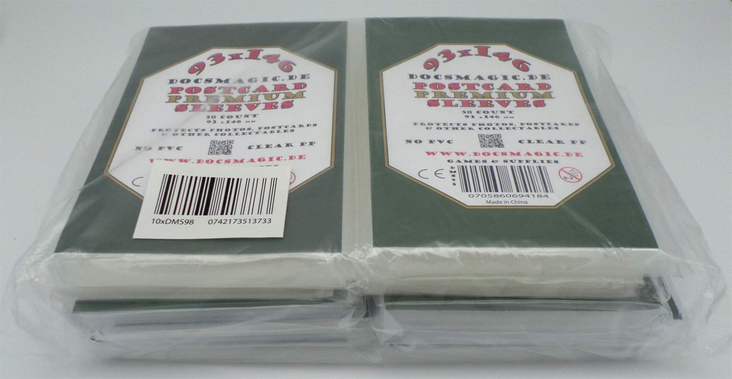 docsmagic.de 10 x 50 Premium Postcard Sleeves 93 x 146 - Foto